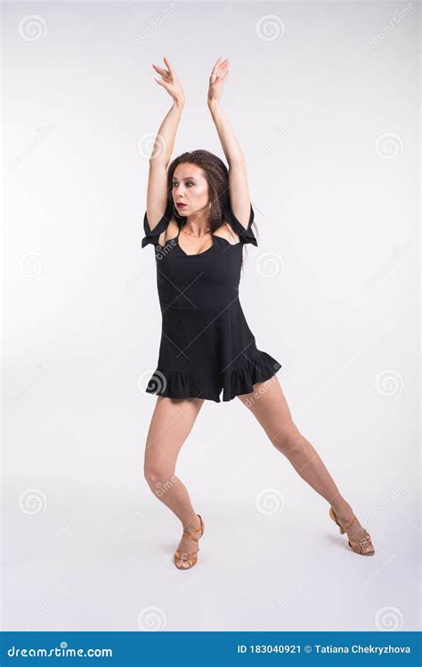 Latina Dance Strip Dance Contemporary And Bachata Lady Concept Woman Dancing Improvisation