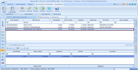 Nexus ERP Adaugare Posibilitate Import Direct In Obiecte De Inventar