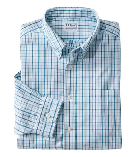 Men's Wrinkle-Free Pinpoint Oxford Cloth Shirt, Traditional Fit ...