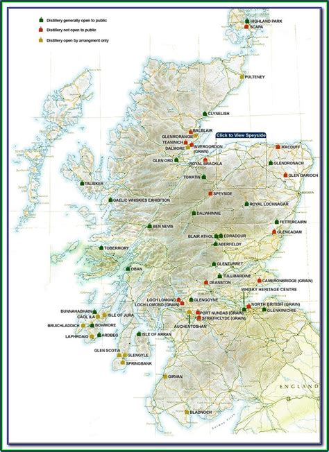 Map Of Scotch Whisky Distilleries Scotland - Map : Resume Examples # ...