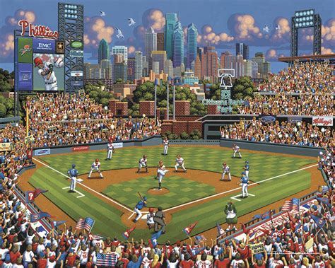 Philadelphia Phillies Pieces Dowdle Folk Art Puzzle Warehouse