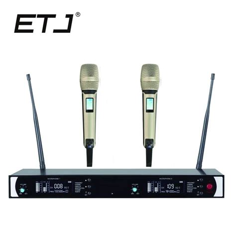 ETJ Brand Professional UHF Wireless Mic Stage Performance Wireless Microphone System LX 8002-in ...