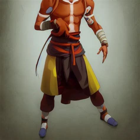 Highly Detailed Full Body Portrait Aang The Last Stable Diffusion