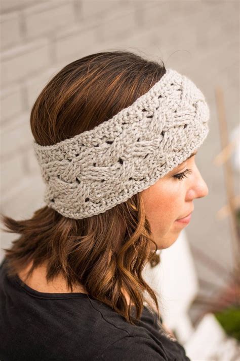 Braided Cable Ear Warmer Crochet Pattern Crochet Headband Etsy