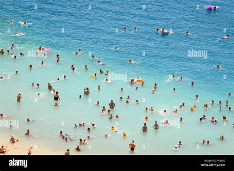 Neum Bosnia And Herzegovina July A View Of People