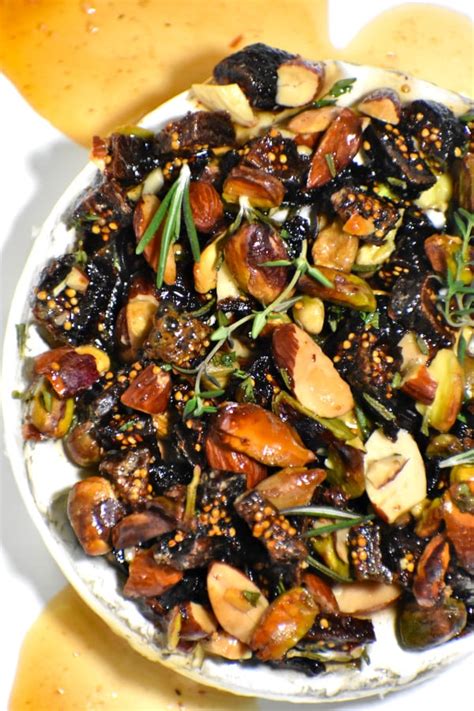 Easy Baked Brie with Nuts and Honey - GypsyPlate