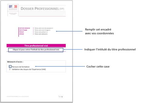 Rédiger son DP Le guide du dossier professionnel