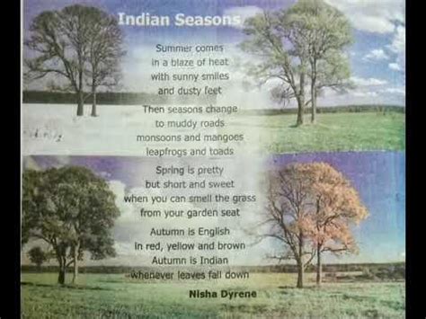 6th English Term 3 Unit 1 Poem Indian Seasons YouTube