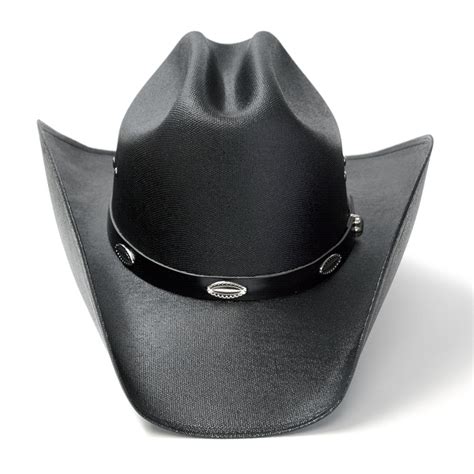 Black Straw Western Cattleman Hat With Silver Conchos Western Express