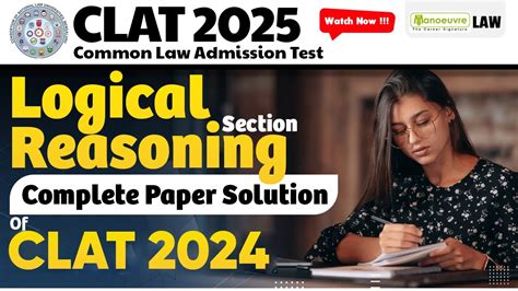 Clat Logical Reasoning Section Complete Paper Solution Of Clat