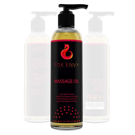 Buy Fox Envy Body Massage Oil With Jojoba And Coconut Oil Relaxing Vanilla Scent Massaging Oil