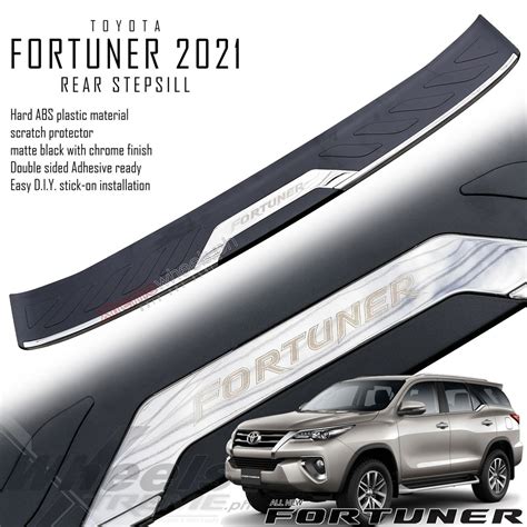 Fortuner 2016 To 2025 Rear Step Sill Rear Bumper Protector Stepsill