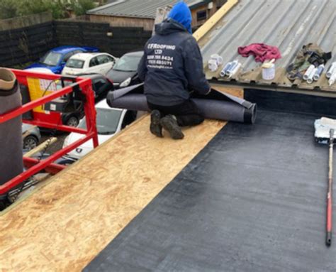 EPDM Rubber Roofing Installation For Garage Extension In Ewell C F