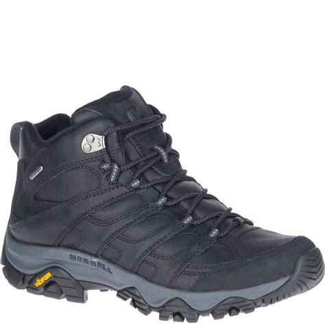 Merrell Mens Moab 3 Prime Mid Wp Wide Hiking Boots Black Elliottsboots