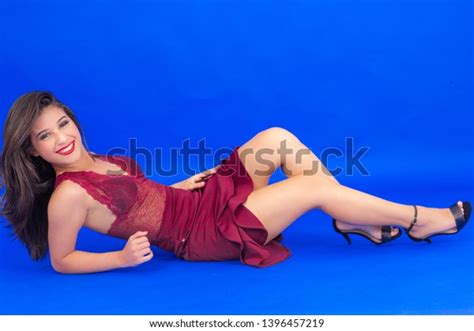 Sexy Brunette Dress Studio Shot Stock Photo 1396457219 Shutterstock