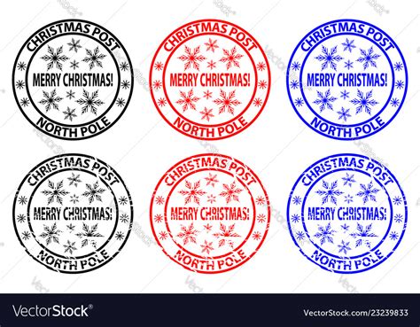 Merry Christmas Stamp Royalty Free Vector Image