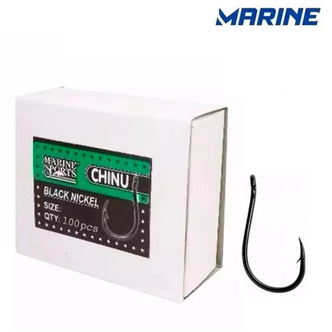 Anzol Marine Sports Chinu Black Nickel Caixa Unidades Marine