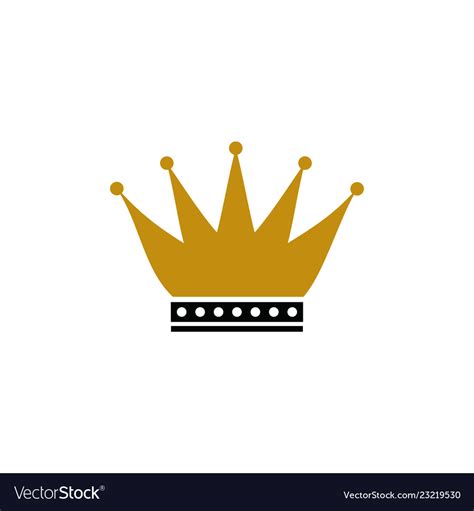 Golden crown logo Royalty Free Vector Image - VectorStock