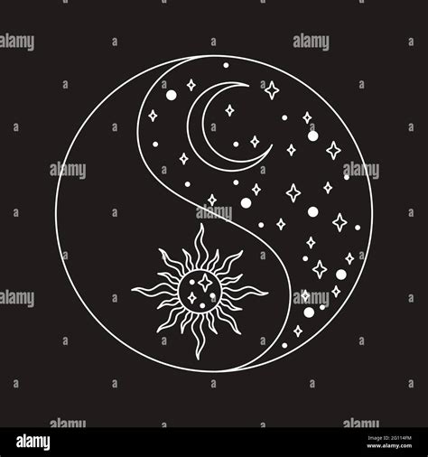 Yin Yang Sun Moon Stock Vector Images Alamy