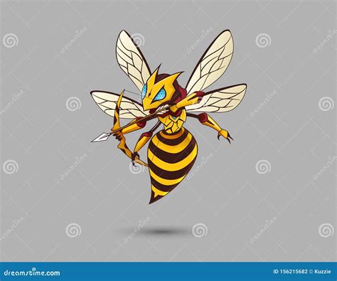 Archer Bee Mascot Illustration Stock Vector Illustration Of Killer