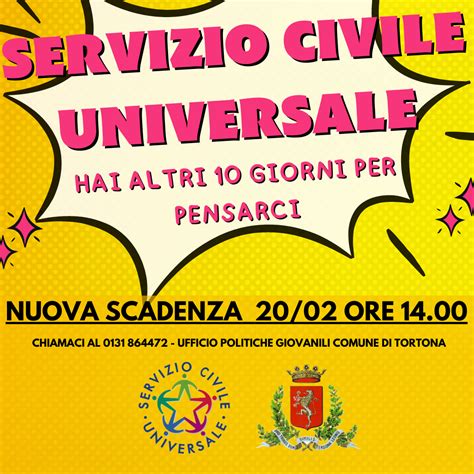 Tortona Prorogata La Scadenza Del Bando Per Il Servizio Civile