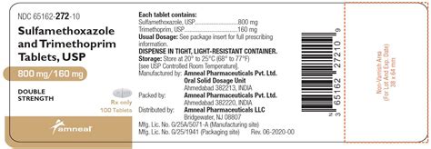 Sulfamethoxazole and Trimethoprim - FDA prescribing information, side ...