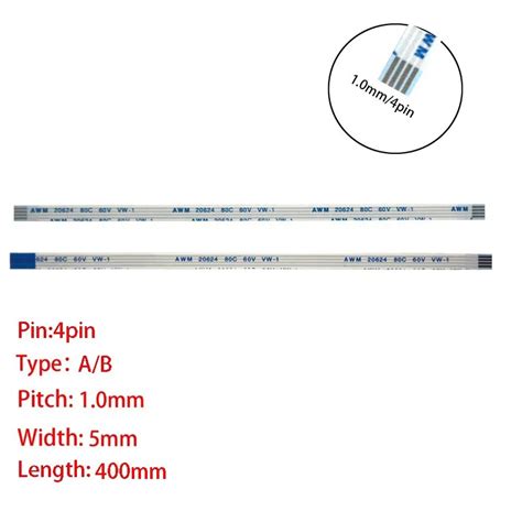 Pin Mm Pitch Ffc Fpc Awm C V Vw A B Type Flat Flexible