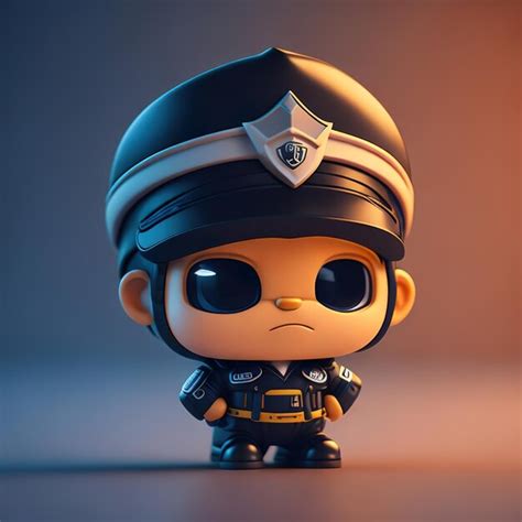 Premium Ai Image A Toy Figure Of A Police Officer With A Badge On His