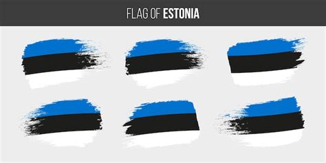 Banderas de estonia Trazo de pincel grunge vector ilustración bandera