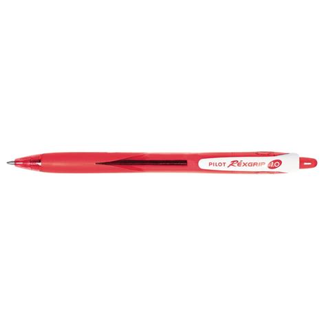 Pilot Begreen Rexgrip Retractable Ballpoint Pen Medium 1 0mm Red Pack 10 Winc