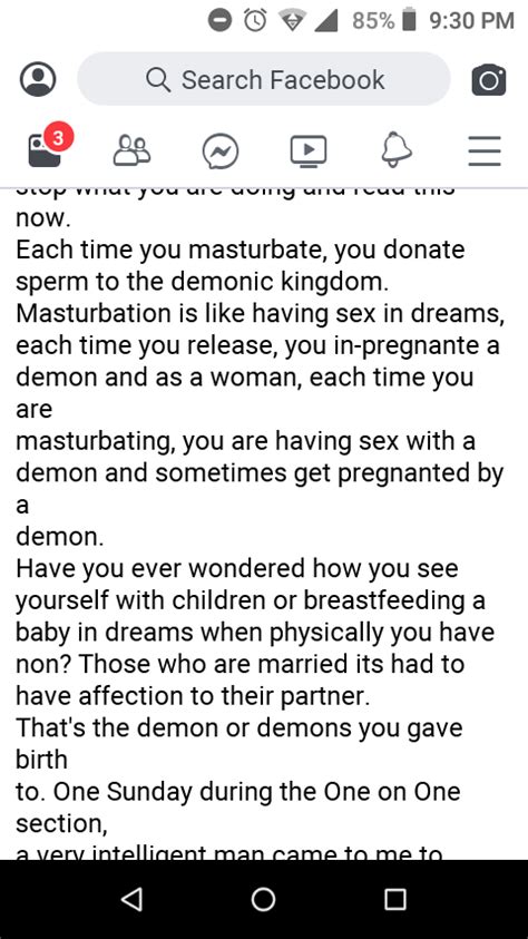 When A Man Masturbates He Impregnates A Demon When A Woman