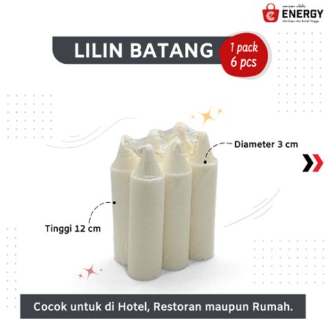 Lilin Batang Putih Pcs Energy Bali