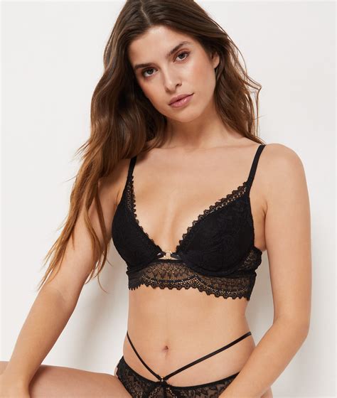 Bra No 2 The Plunge Push Up Bra Indomptee S24 Noir Etam