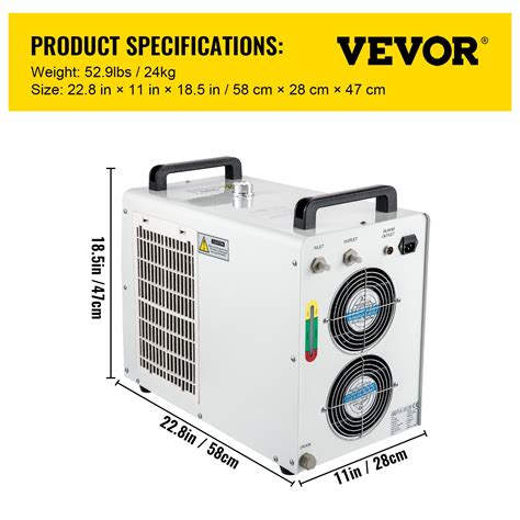 Vevor Refroidisseur D Eau Industriel Par Air Cw R Servoir De