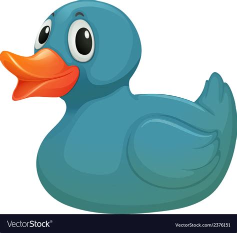 A Light Blue Rubber Duckie Royalty Free Vector Image