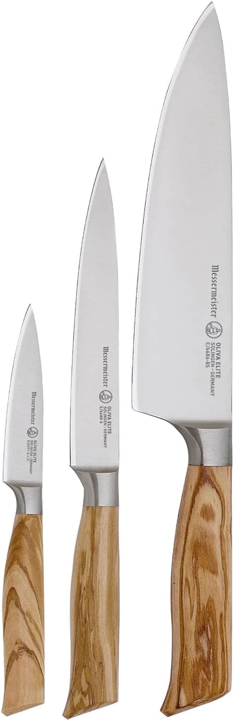 Messermeister Oliva Elite Starter Knife Set Includes Stealth Chef