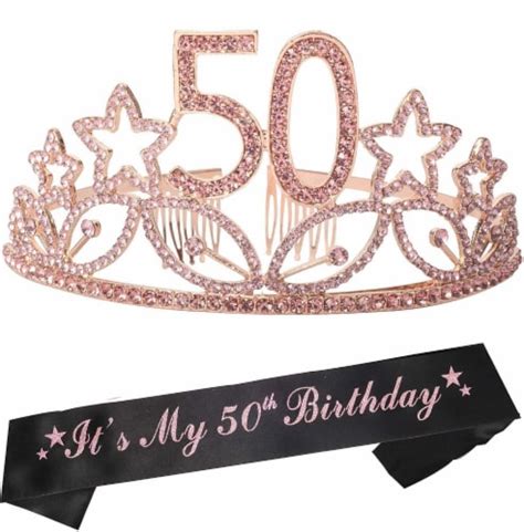 50th Birthday Sash And Tiara Set For Her 2 Piece Set Kroger