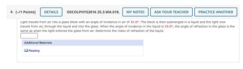 Solved 4 [ 1 Points] Details Oscolphys2016 25 3 Wa 018 My