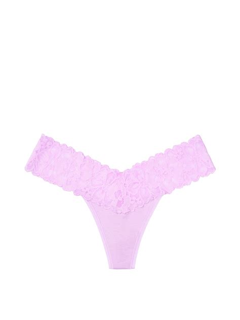 Victoriassecret Stretch Cotton Lace Waist Thong Panty 11150611 3kl8