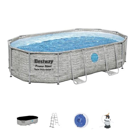 Piscina Desmontable Tubular Bestway Power Steel Dise O Piedra