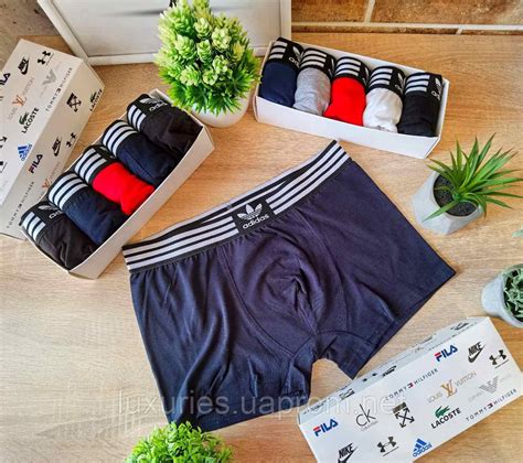 Мужские боксеры Adidas, мужские трусы Адидас, Хлопковые трусы Премиум ...