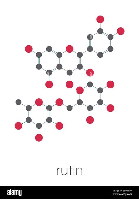 Rutin Rutoside Sophorin Molecule Herbal Glycoside Composed Of