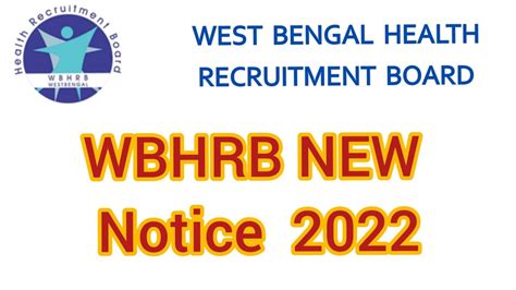 Wbhrb New Notice Wbhrb Medical Technologist Notice Wbhrb New Update