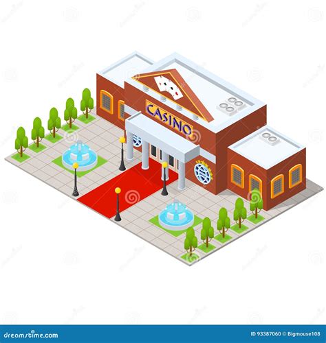 Casino Building Isometric View. Vector Stock Vector - Illustration of ...