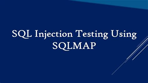 SQL Injection Testing Using SQLMAP Tutorial YouTube