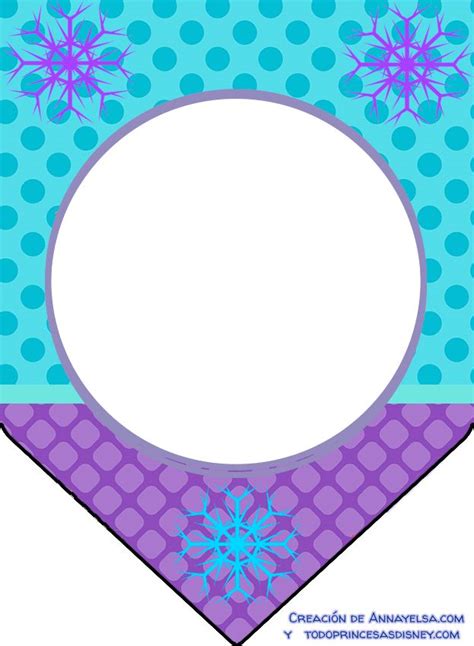 A Blue And Purple Snowflaked Background With A White Circle In The Center