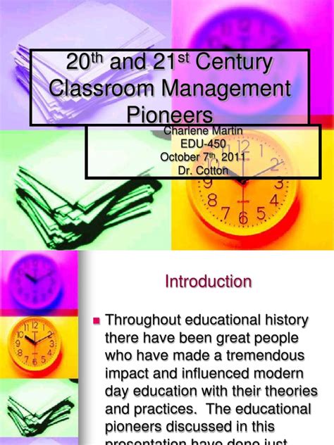 20th And 21st Century Classroom Management Pioneers