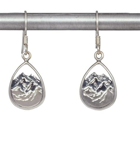 Mountain Teardrop Earrings Ouray Silversmiths