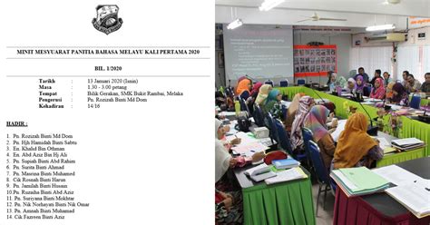 Contoh Format And Template Minit Mesyuarat Ringkas And Padat