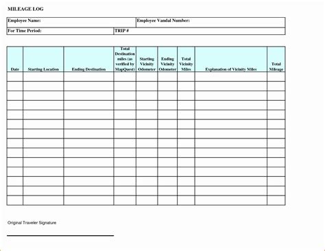 mileage tracker spreadsheet db excelcom
